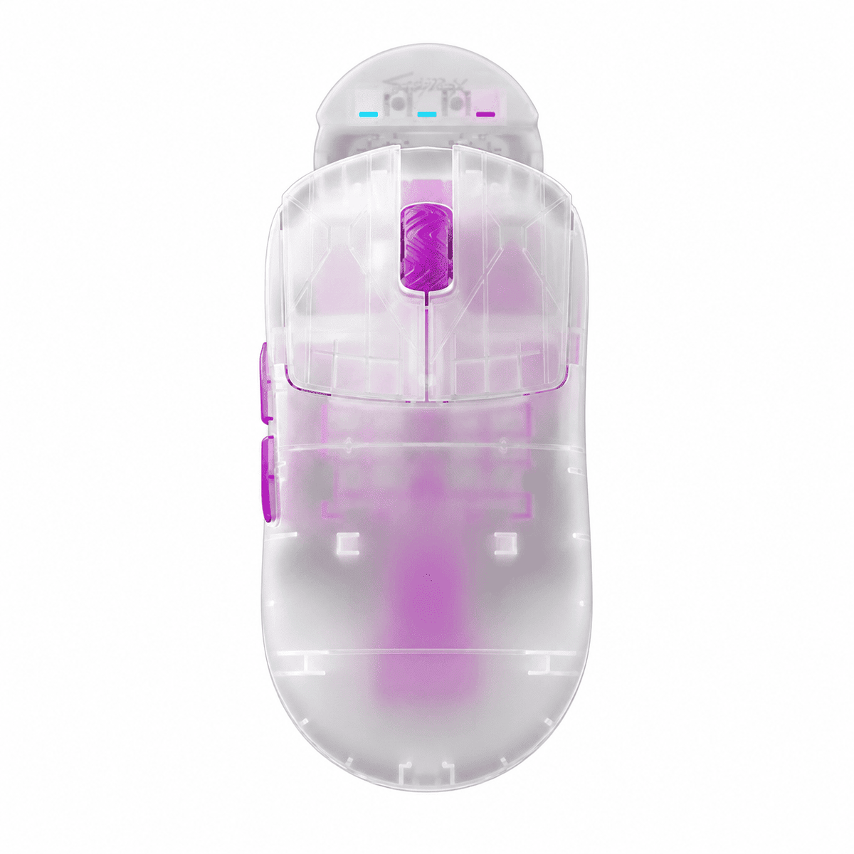 Purple SCYROX V12 Ultra gaming mouse